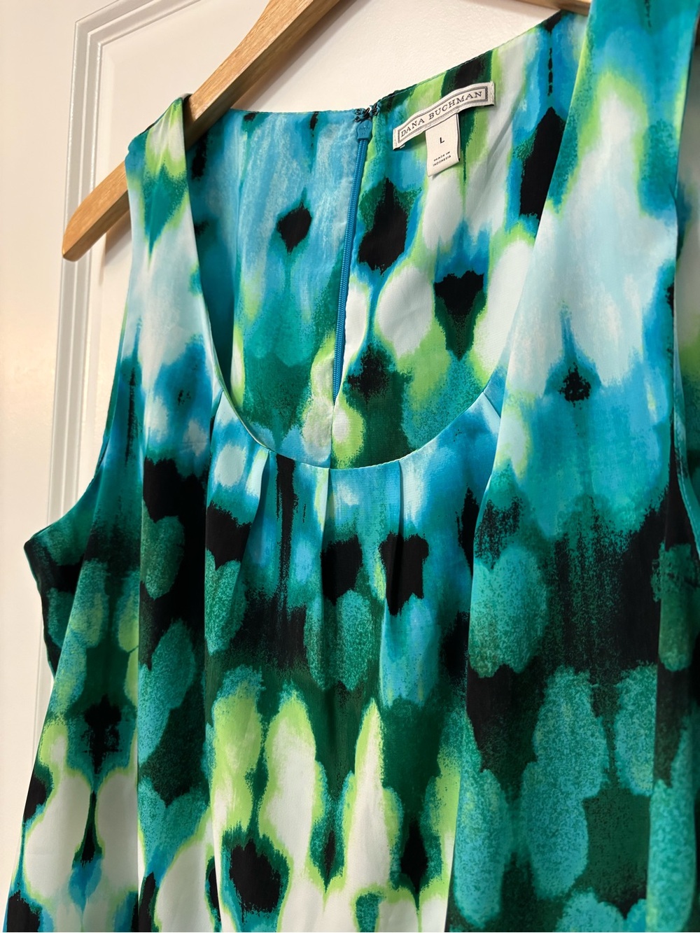 Dana Buchman Multicolor Print Sleeveless Top, Size L - Picture 3 of 6